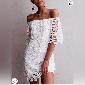 Summery White Dress Off-Shoulder